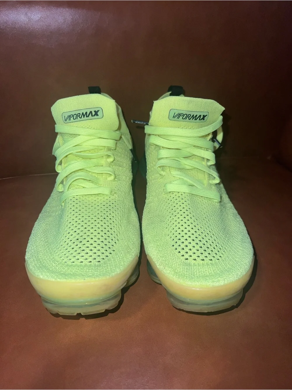 Nike Air VaporMax Flyknit 2 sneakers vibrant Volt/translucent sole men’s size 12